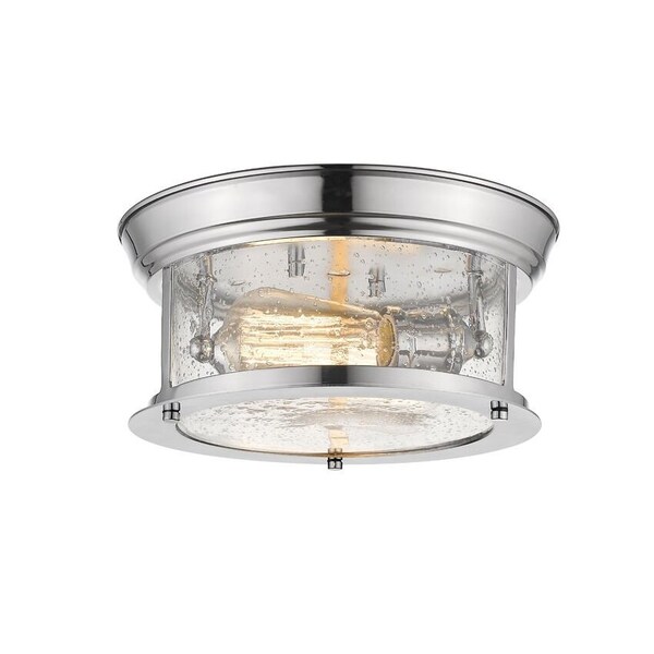 Z-Lite Sonna 2 Light Flush Mount, Chrome And Clear Seedy 727F10-CH - main